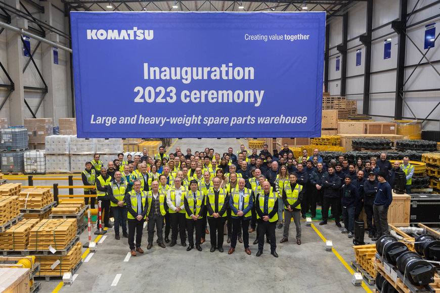 Komatsu Europe is expanding its logistics center to increase storage capacity 